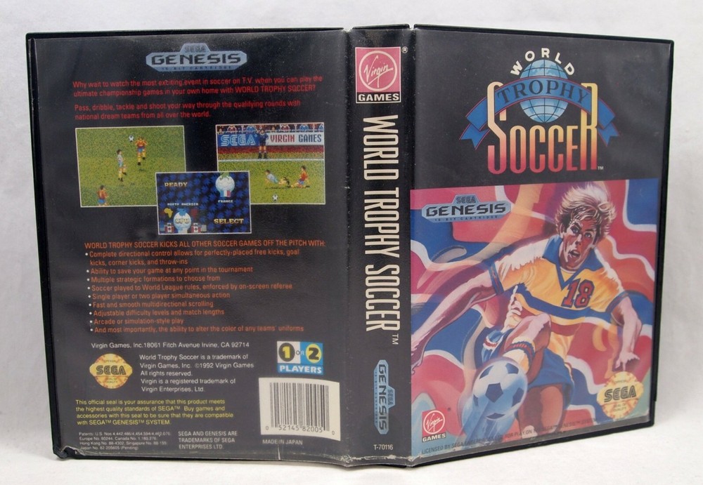 World Trophy Soccer Case (SEGA Genesis) Authentic BOX ONLY!