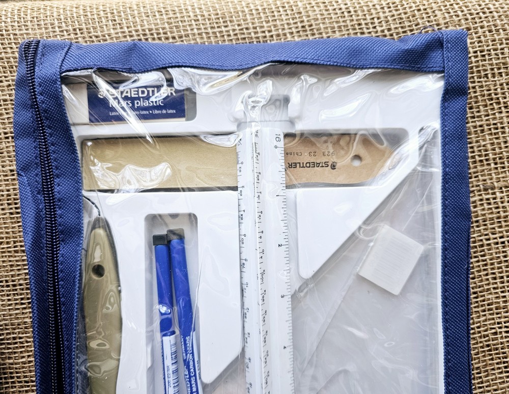 New Staedtler Mars Masterbow Drawing Drafting Tool Lot & Compass 12 Pc