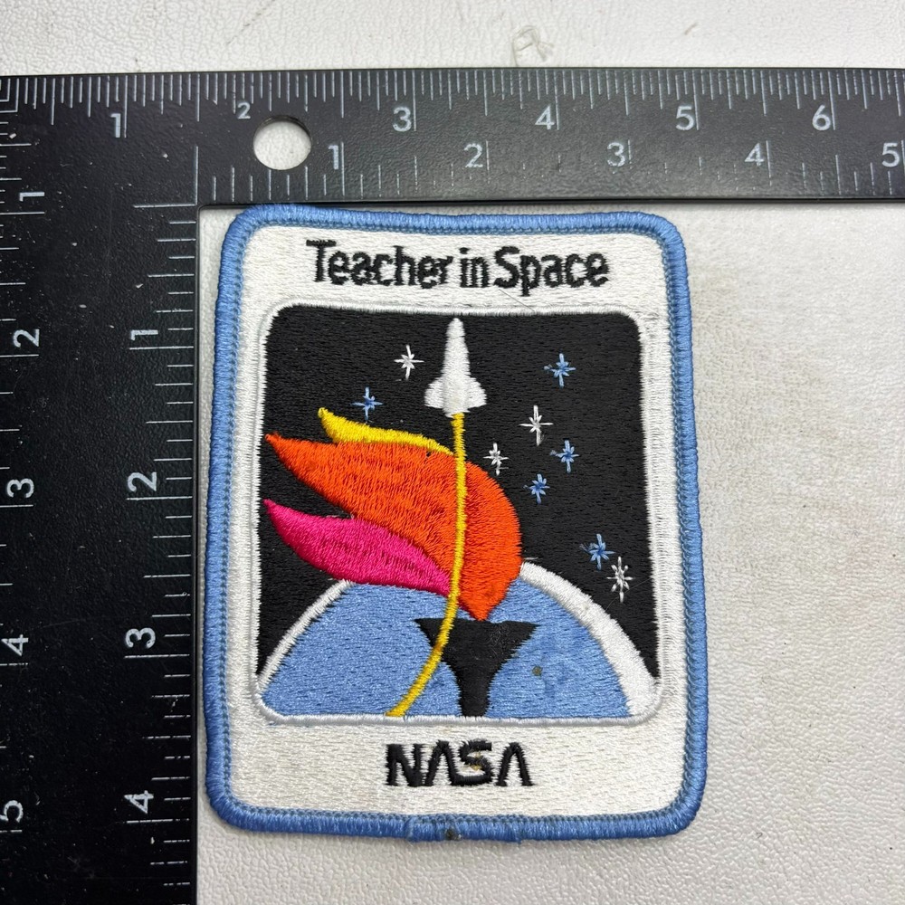 Christa McAuliffe TEACHER IN SPACE NASA Embroidered Patch 64ay