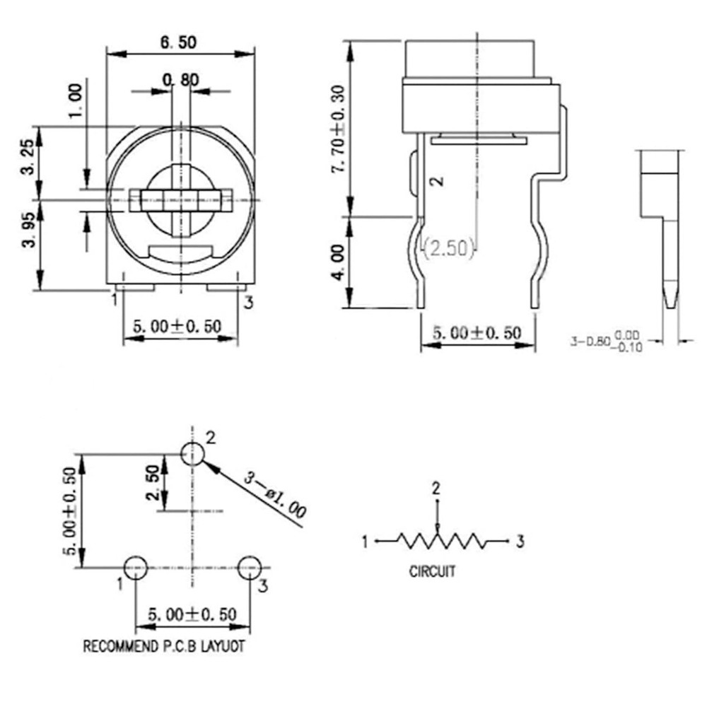 15 Values 150 pcs 100 Ohm- 2M Ohm Variable Resistor 6mm Potentiometer Assortm...