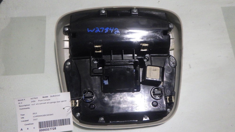 13 DODGE DURANGO Front Console roof
