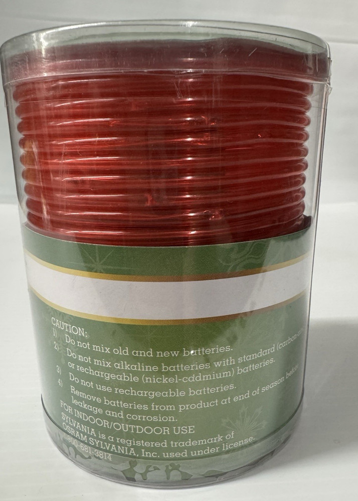 NEW SYLVANIA 15 ft multi function LED Red microdot Rope Light Battery Operated