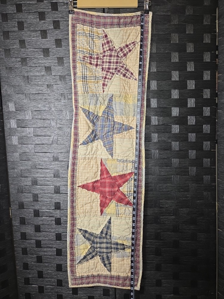 Hand Quilted Star Bed Topper Or Table Runner By Victorian Heart