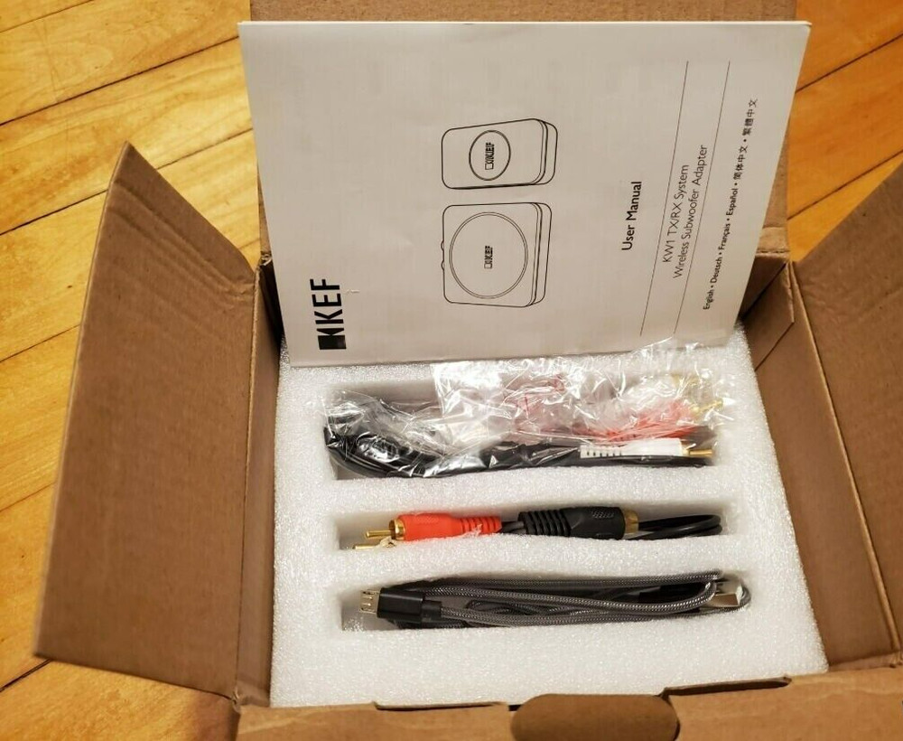 KEF KW1 TX/RX System Wireless Subwoofer Adapter Kit (open box) a