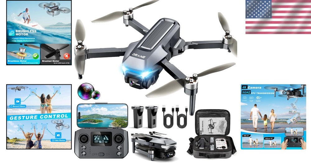Compact 4K Drone with Gesture Control - Ultimate 46 Mins Flight Experience