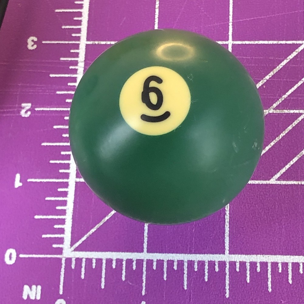 Used Individual Pool Ball Solid Green 6 Replacement Billiards 21/4"