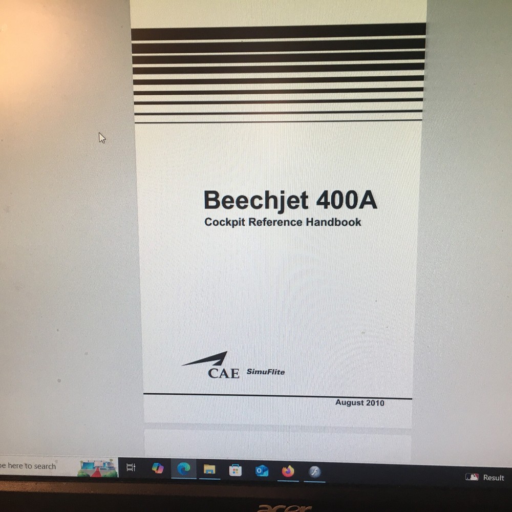 Beechjet 400A Pilot Training Manuals on USB Stick