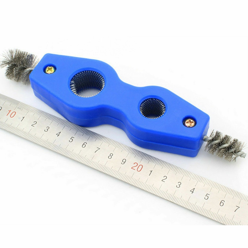 (2) Wire Brush Battery Cable Terminal Post Cleaning Tool & Plumbers Pipe 4 in 1