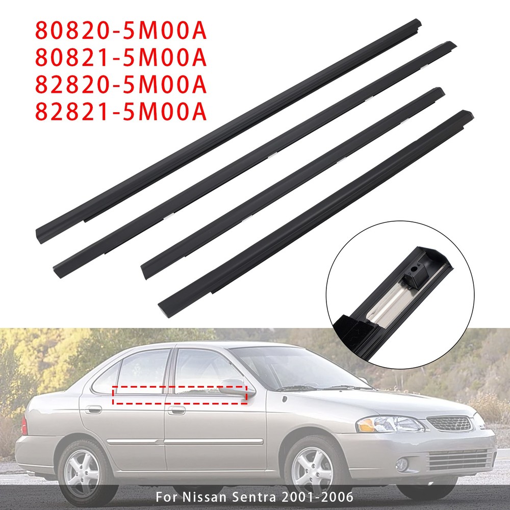 4PCS Weatherstrip For Nissan Sentra 2001-2006 05