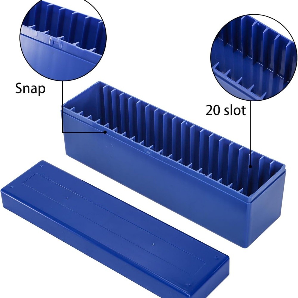 3 Pack Coin Slab Storage Box, 20 Slotted Case Plastic for Graded Coin Storage US