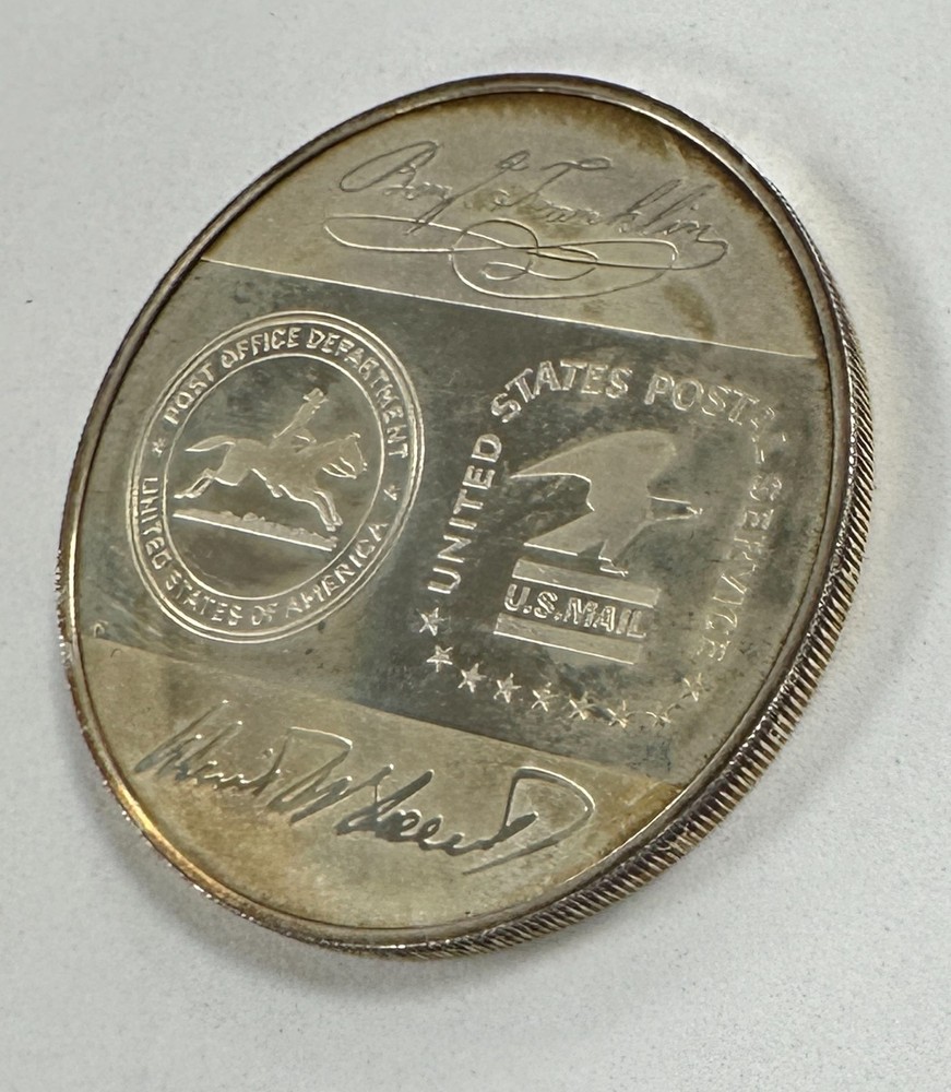 Benjamin Franklin & Winton Blount Silver Round, 26 Grams