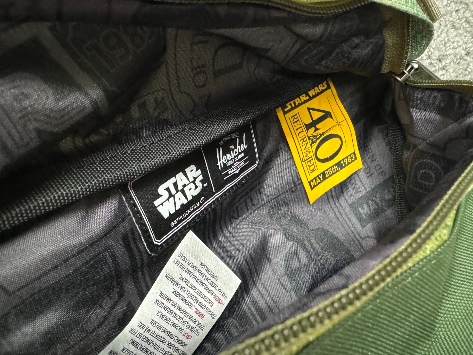 NEW Star Wars Herschel Fanny Pack Return of the Jedi 40th Anniversary Disney Bag