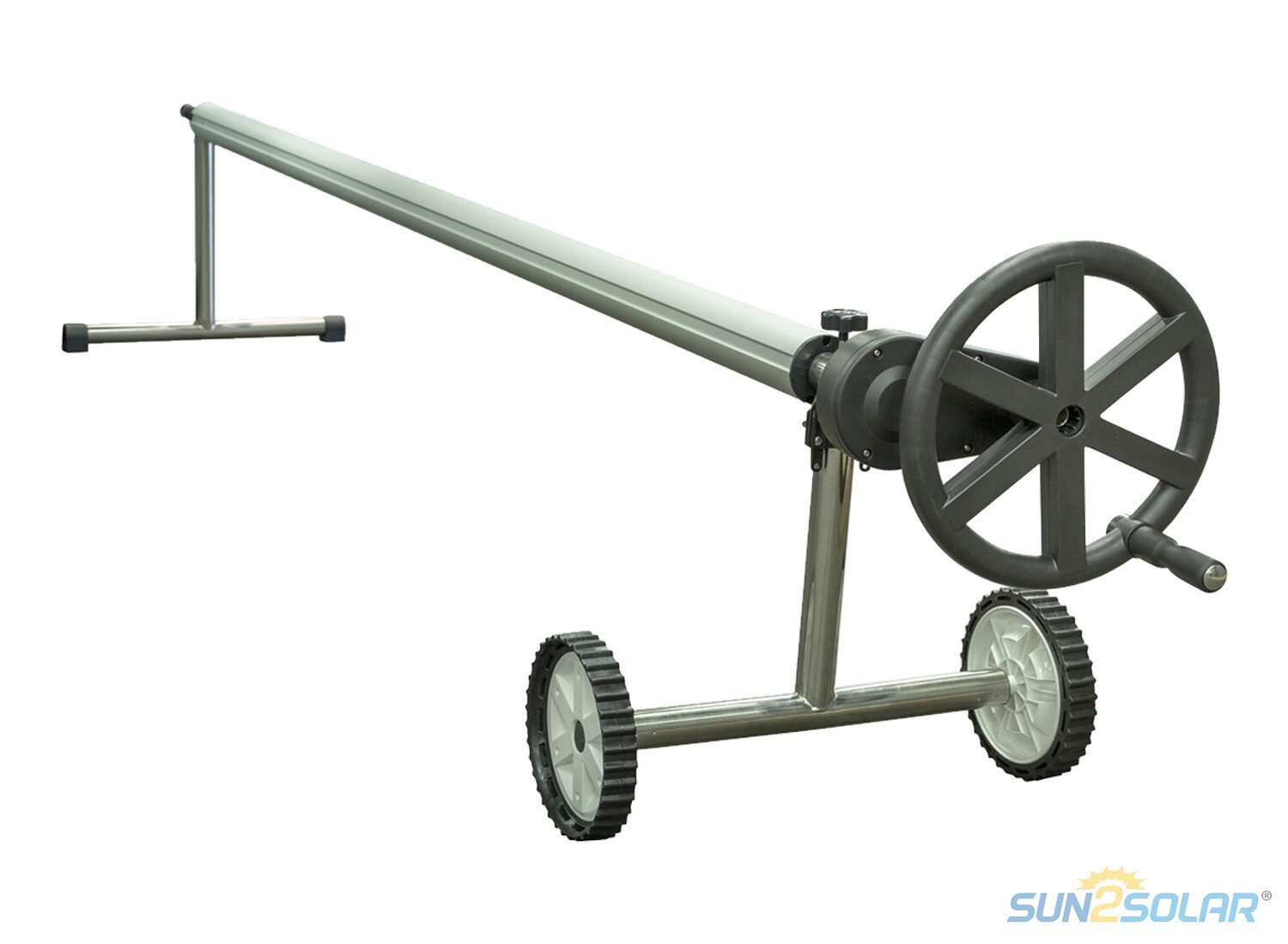 Sun2Solar 20' Wide Easy Gear Stainless Steel Swimming Pool Solar Reel w/ Tubes