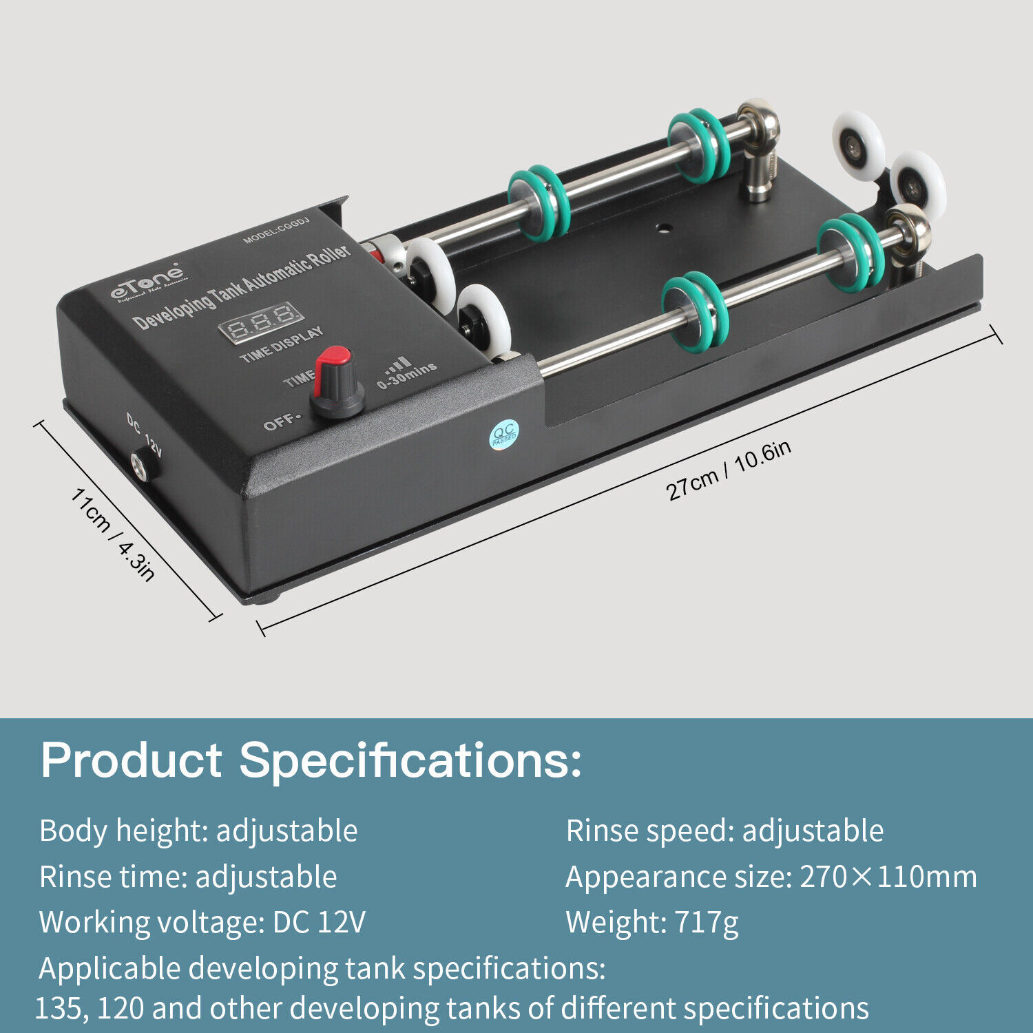 Automatic Darkroom Film Processor Machine For Jobo 1520 2509 AP Developing Tank