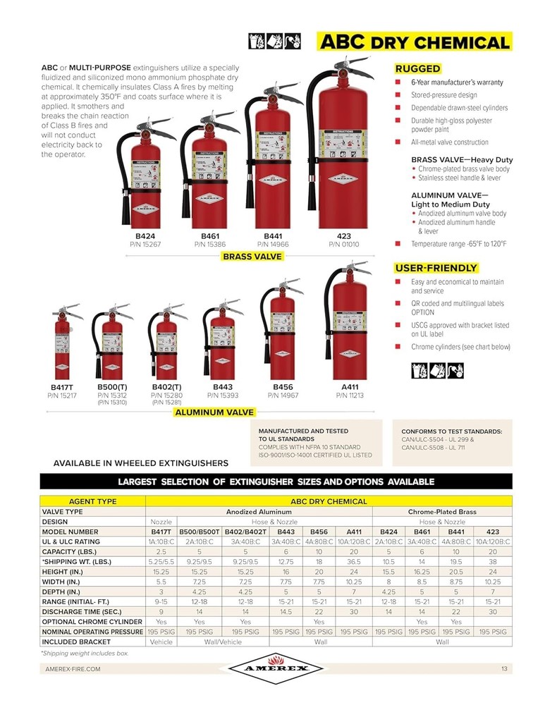 5 lb. ABC Dry Chemical Fire Extinguisher, with Wall Bracket