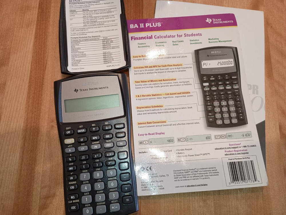Texas Instruments BA II PLUS Financial Handheld
