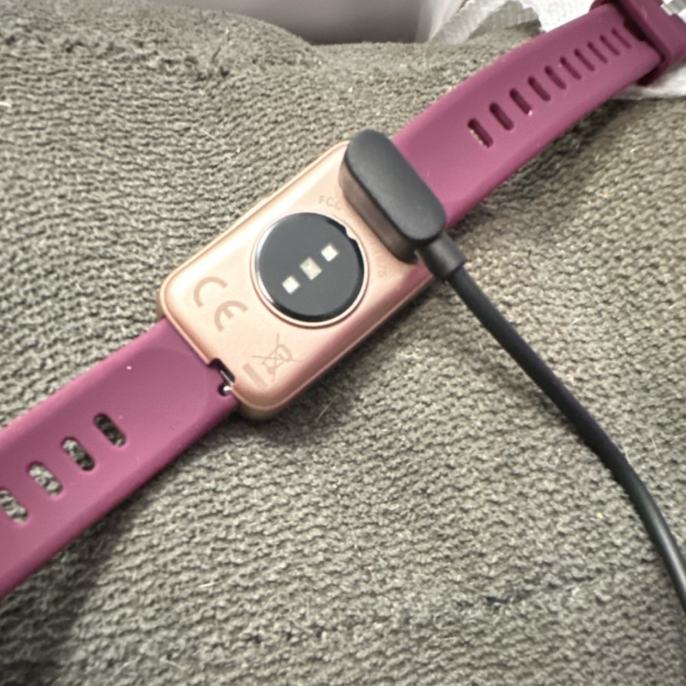 Purple Activity Tracker pedometer with Charging Cable