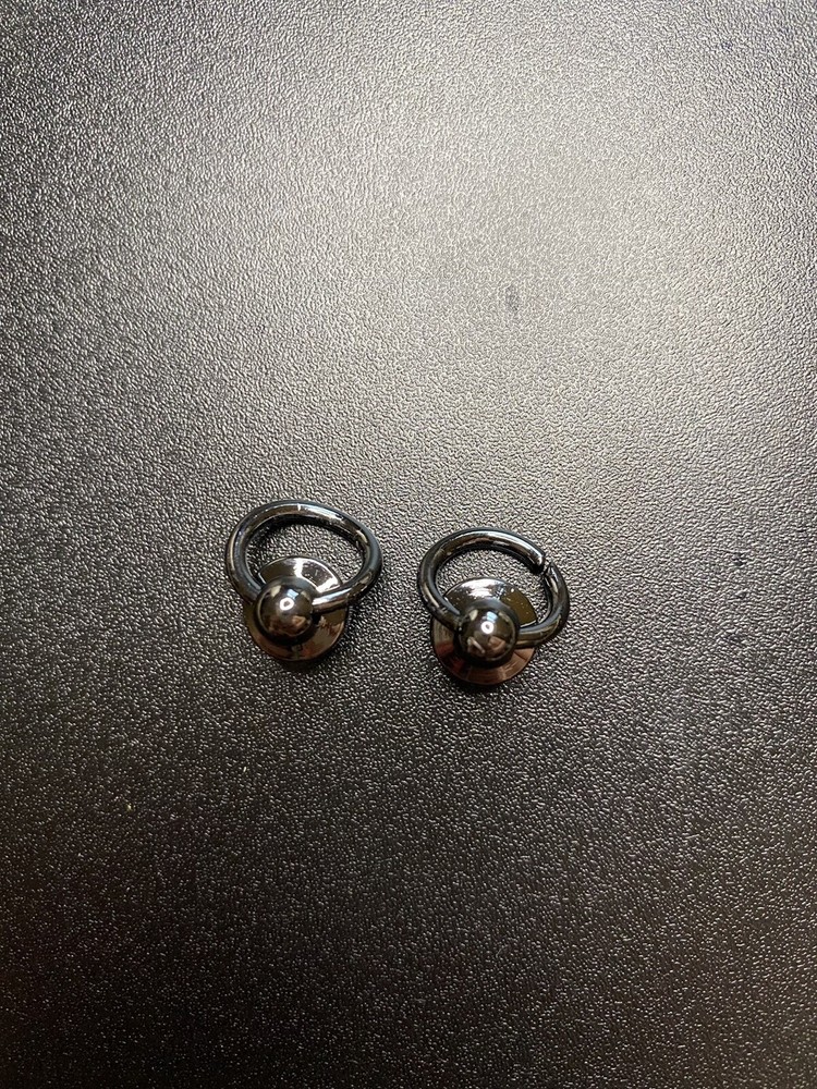 2Pcs Gunmetal Brass Rivet Button Ball Studs Rivets D Ring DIY