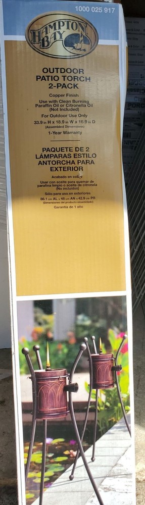 Hampton Bay Outdoor Patio Torch 2-Pack