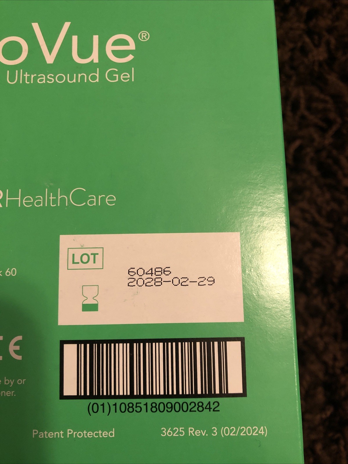 New - EcoVue Ultrasound Gel, 2 oz / 60 gm tube - 12 count - Exp Date: 2028/02/29