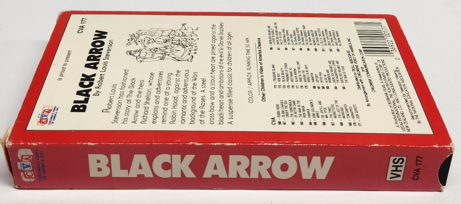 Rare Vintage 80’s Animated "BLACK ARROW" VHS Australian Release Free Shipping