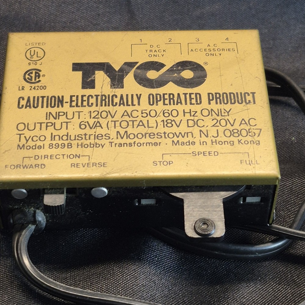 Tyco Transformer Model 899B Hobby Railroad Train Power Pack Untested