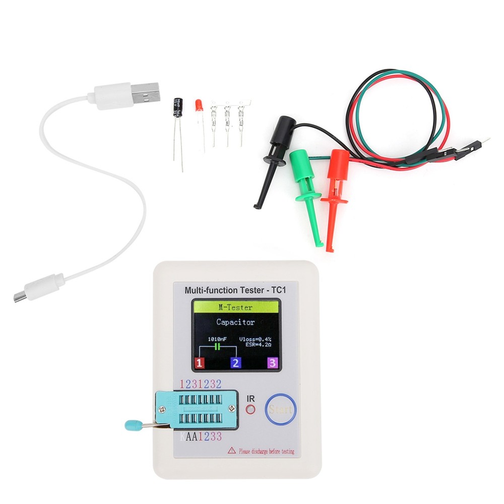 Multifunction Transistor Tester Portable Operation For Electronics Hobbyist Use