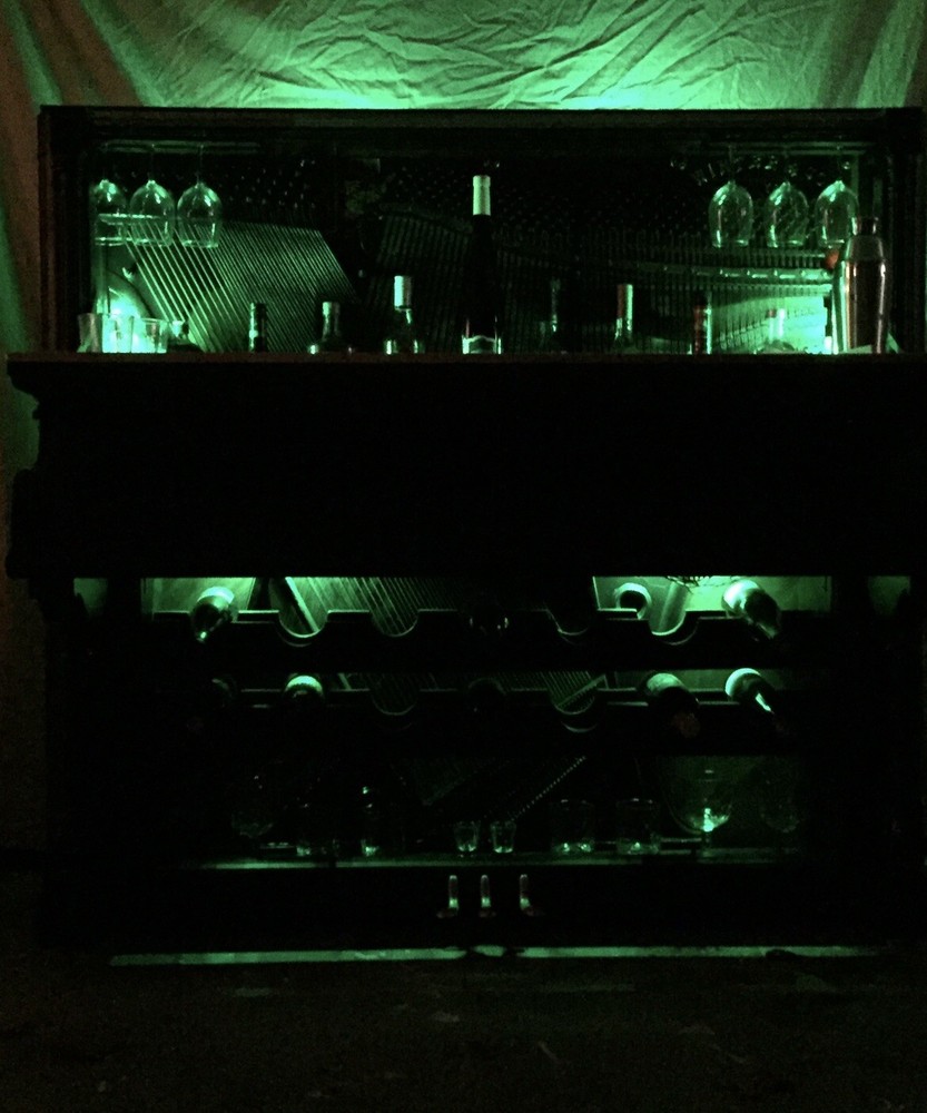 Repurposed Piano Into A Bar With Remote Controlled LED Lights