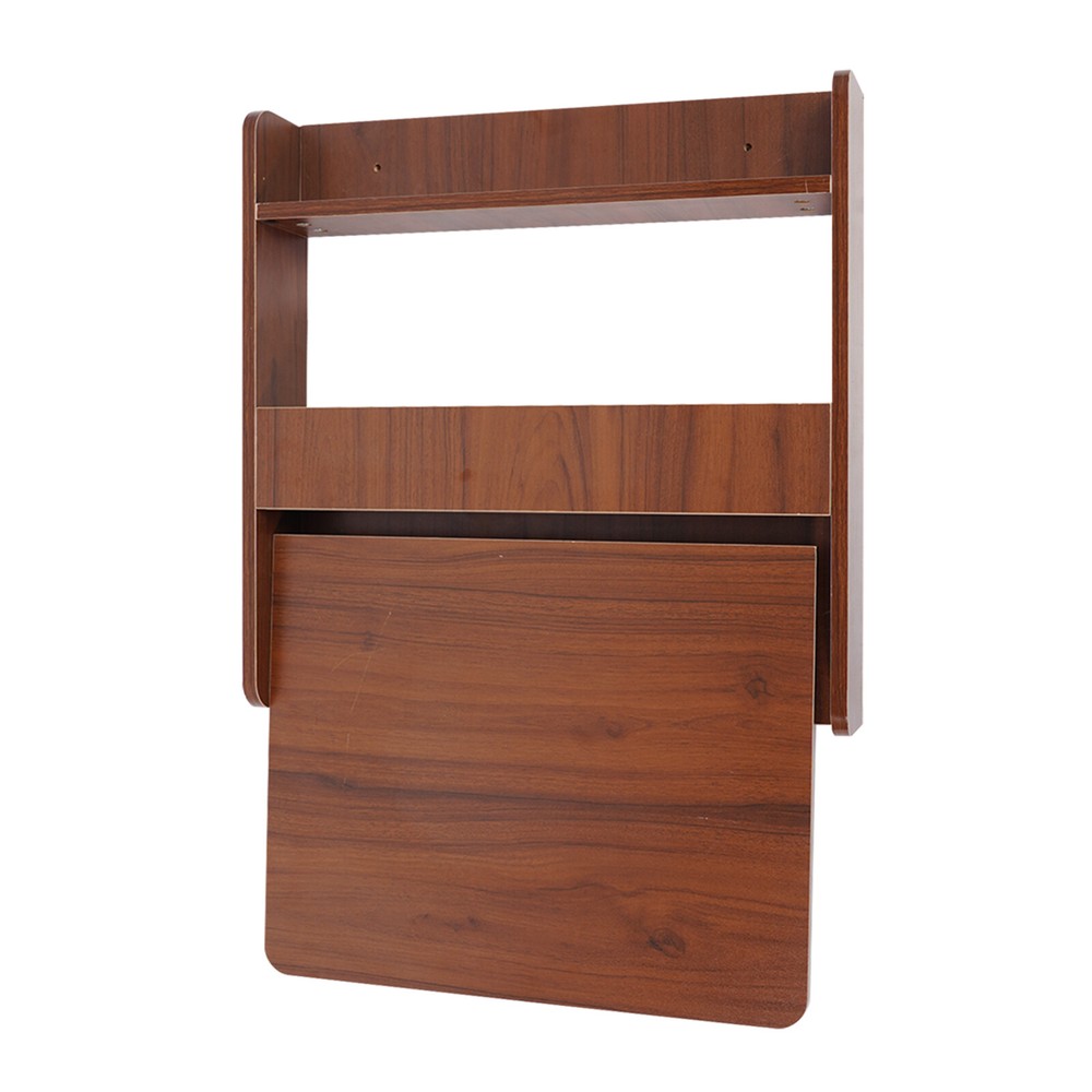 Wall Mounted Bookshelf 2-tier Wall Mounted Writing Table Folding Space Saving