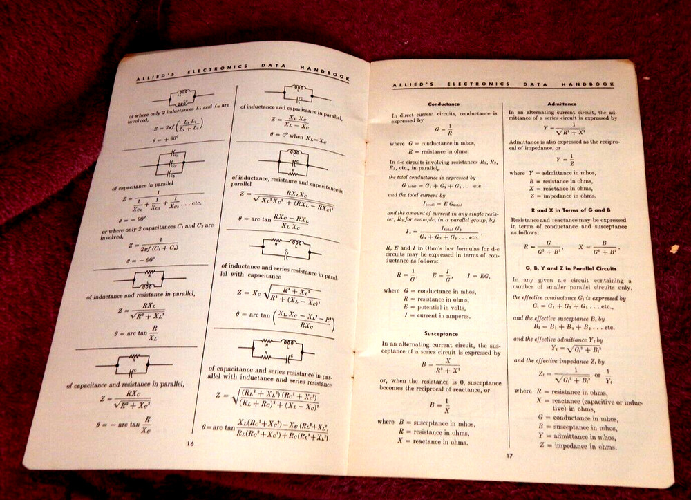 Vintage 1956 Allied's Electronics Data Handbook