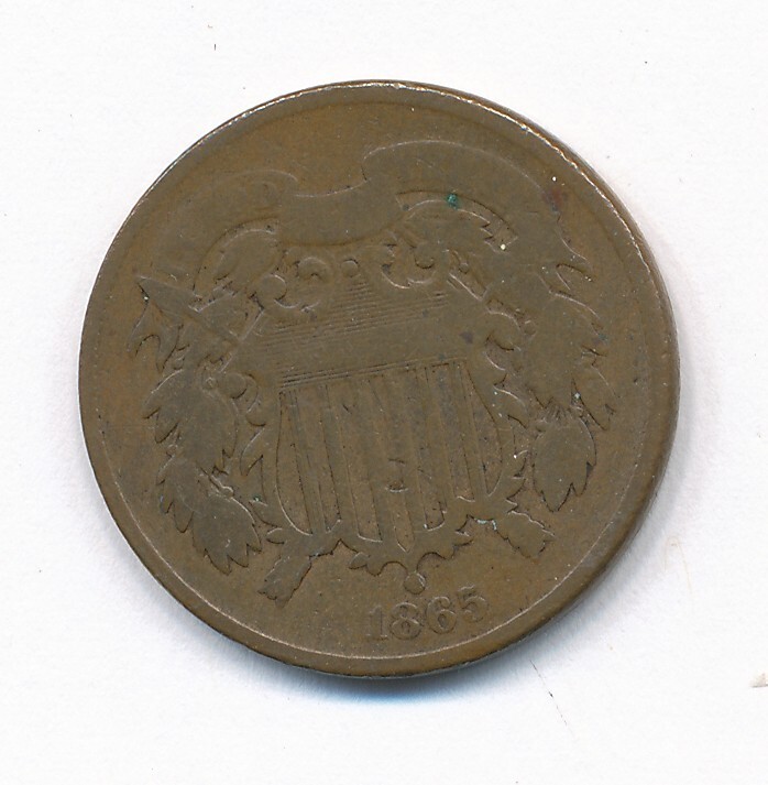 1865 TWO CENT PIECE