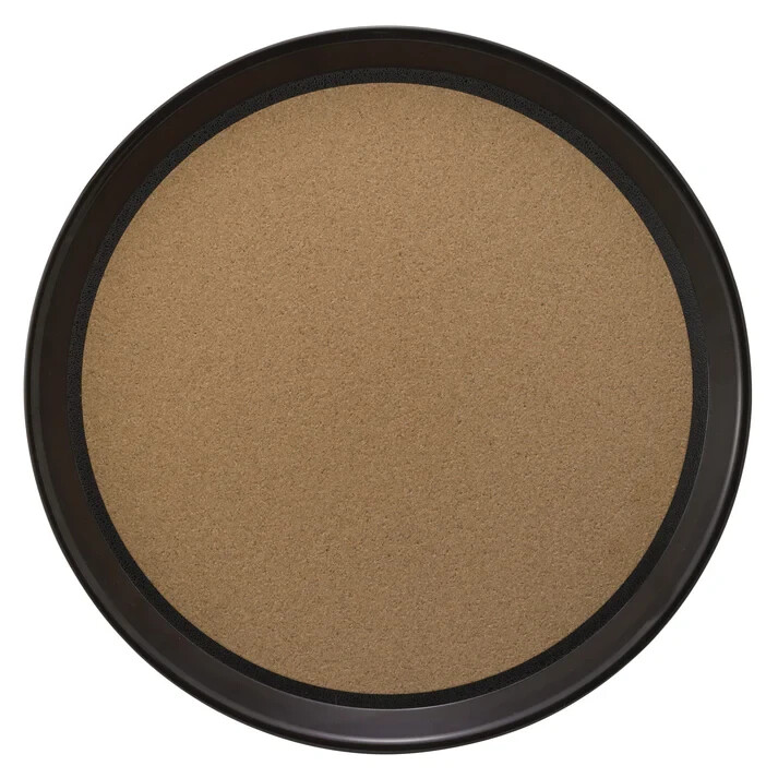 Winco Easy Hold Round Tray, 16-Inch, Black by Winco