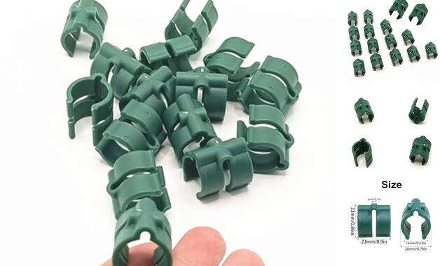 16PCS Plastic Greenhouse Shelf Clip Buckles for 0.63 inch Tube Fixed
