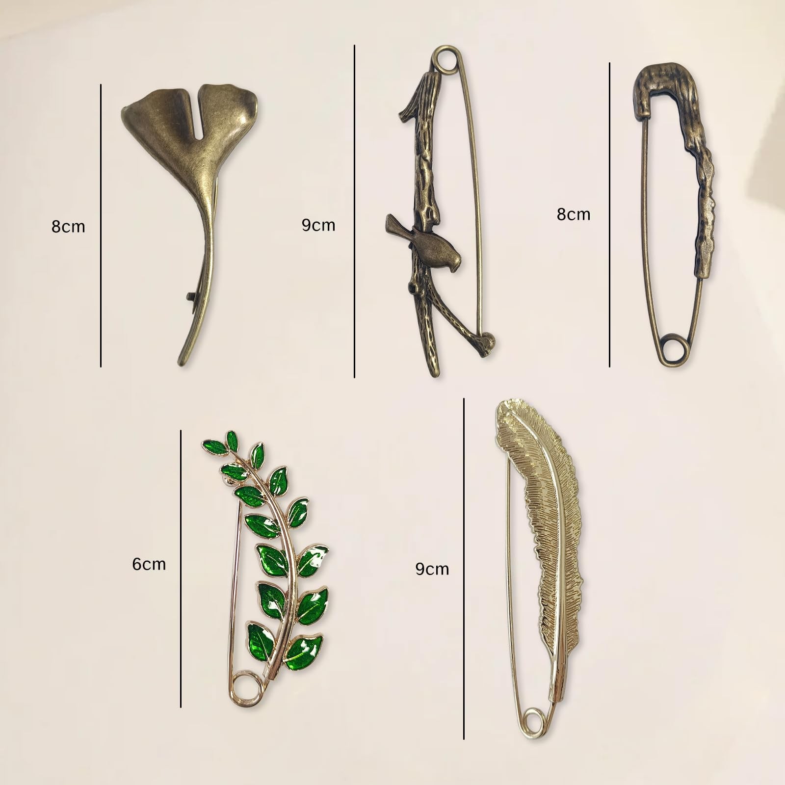 5Pcs Giant Safety Pin Retro Decorative Kilt Pins for Clothing Extra Large Heavy