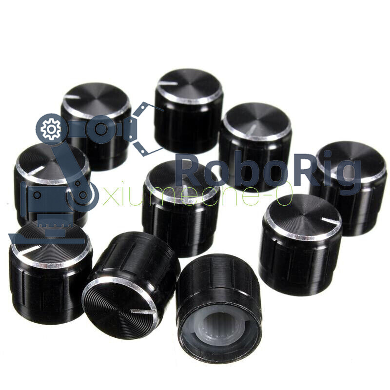 10X Volume Control Rotary Knobs For 6mm Dia Potentiometer Durable