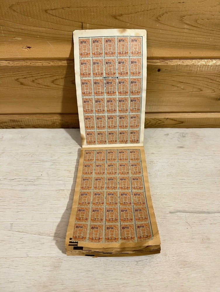 Gold Bond Vintage Antique Stamp Book 60% Full 3 x 6 1938