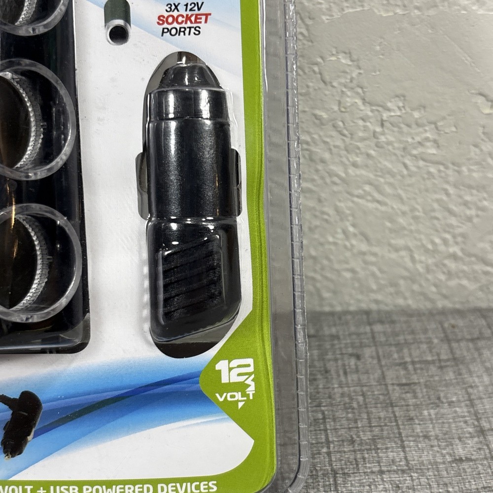 Road Proof Triple 12v Plus USB Socket Adapter