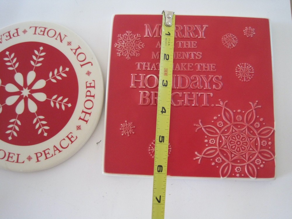 Christmas Trivet Hallmark & Other Set 2