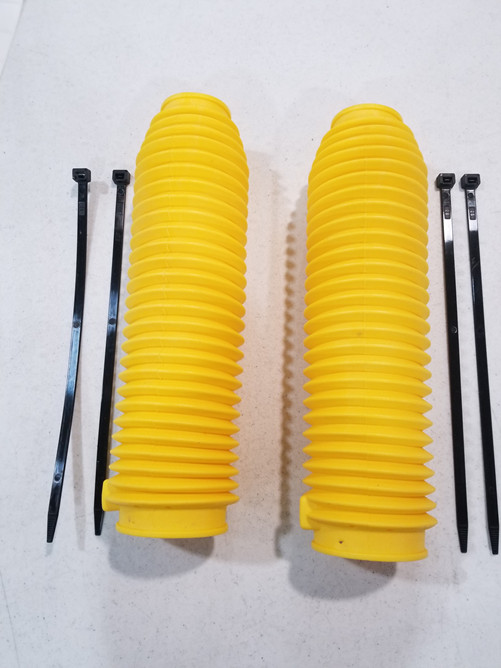 43mm Yellow Fork boots Honda CR,XR  Kawasaki KDX,KX  Suzuki RM  Yamaha YZ,IT