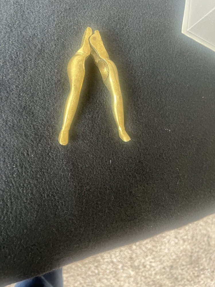 Vintage Brass Nutcracker Ladies Legs Risque Funny Solid Brass Barware Party