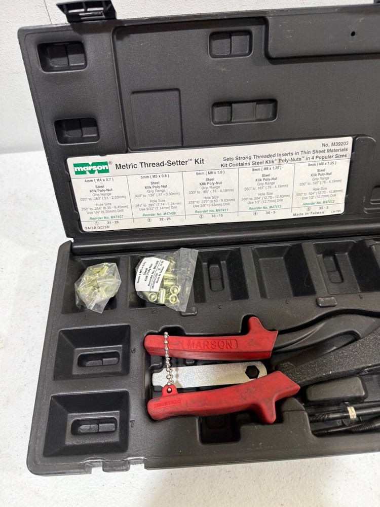 Marson 39203 METRIC Thread setter kit 6E