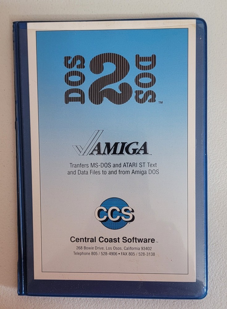 DOS‑2‑DOS Amiga File Transfer Utility – Disk + Original Manual – MS‑DOS + Atari