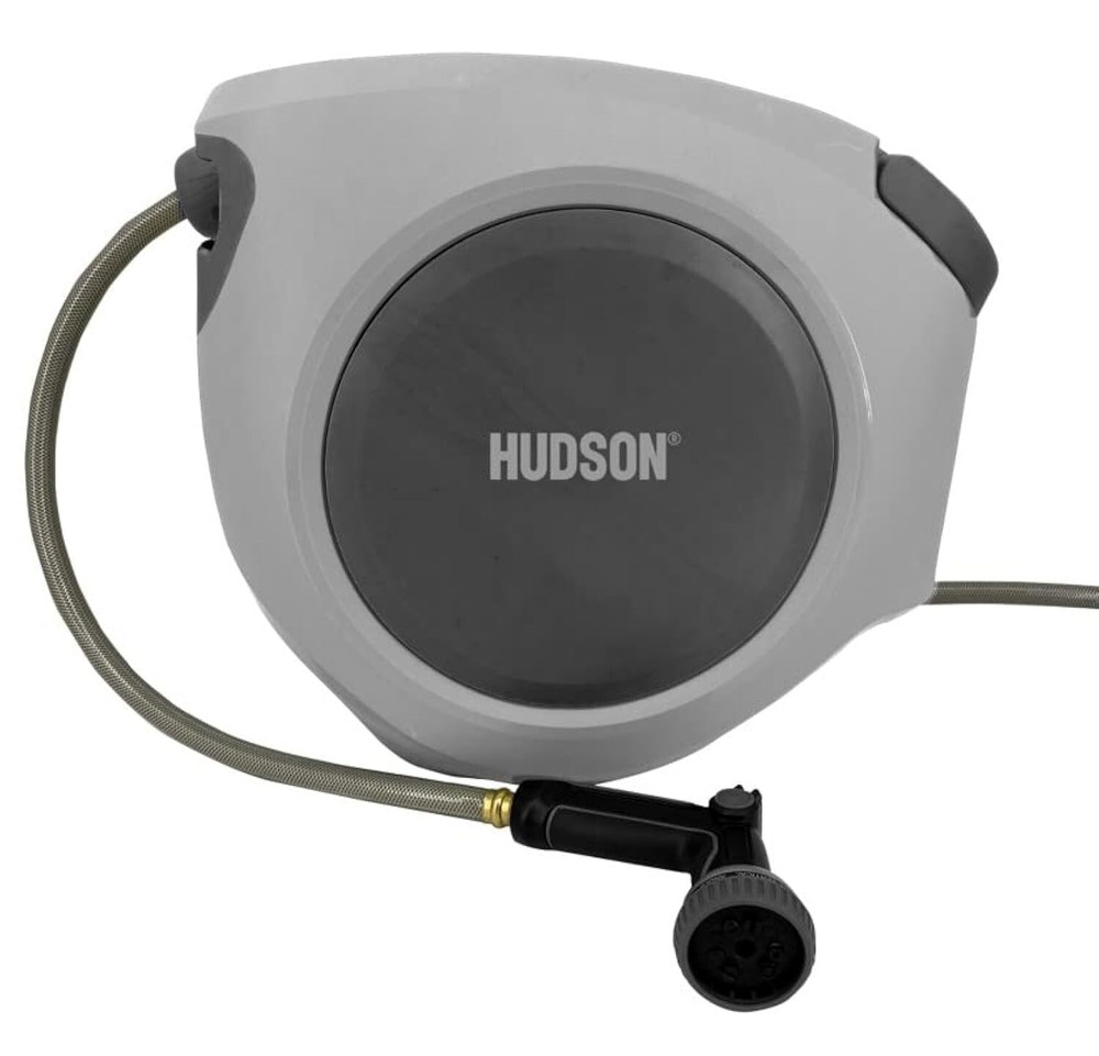 Hudson 65ft Retractable Hose Reel Gray