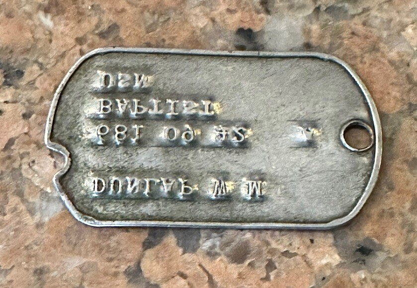Vintage 1942 WW2 Dog Tag USN