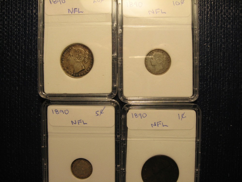 1890 Newfoundland coin set