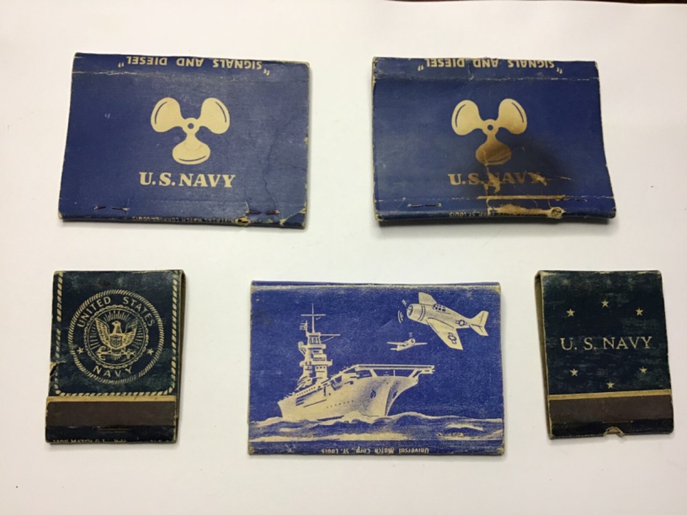 WW2 US Naval Matchbook Covers