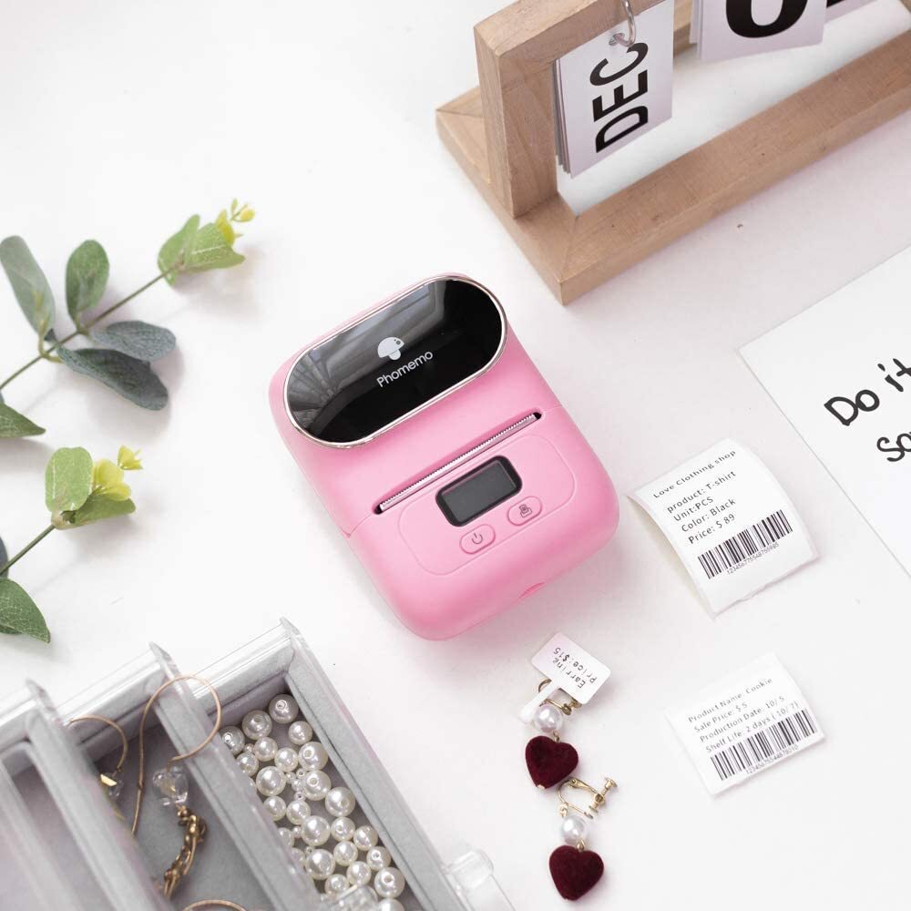 Portable Barcode Printer Wireless Pocket Thermal Printer Label Receipt Printer