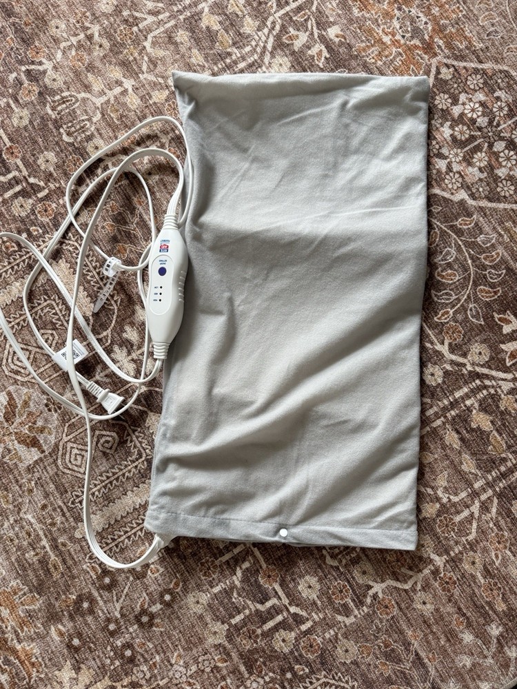 Rite Aid Electric Heating Pad Gray With Remote Control & Temperature Settings