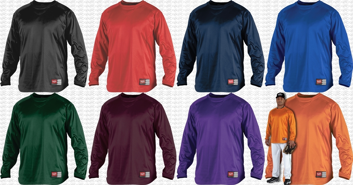 Rawlings Baseball Fleece Warm Up Pullover Youth and Adult UDFP2  *CLOSEOUT*
