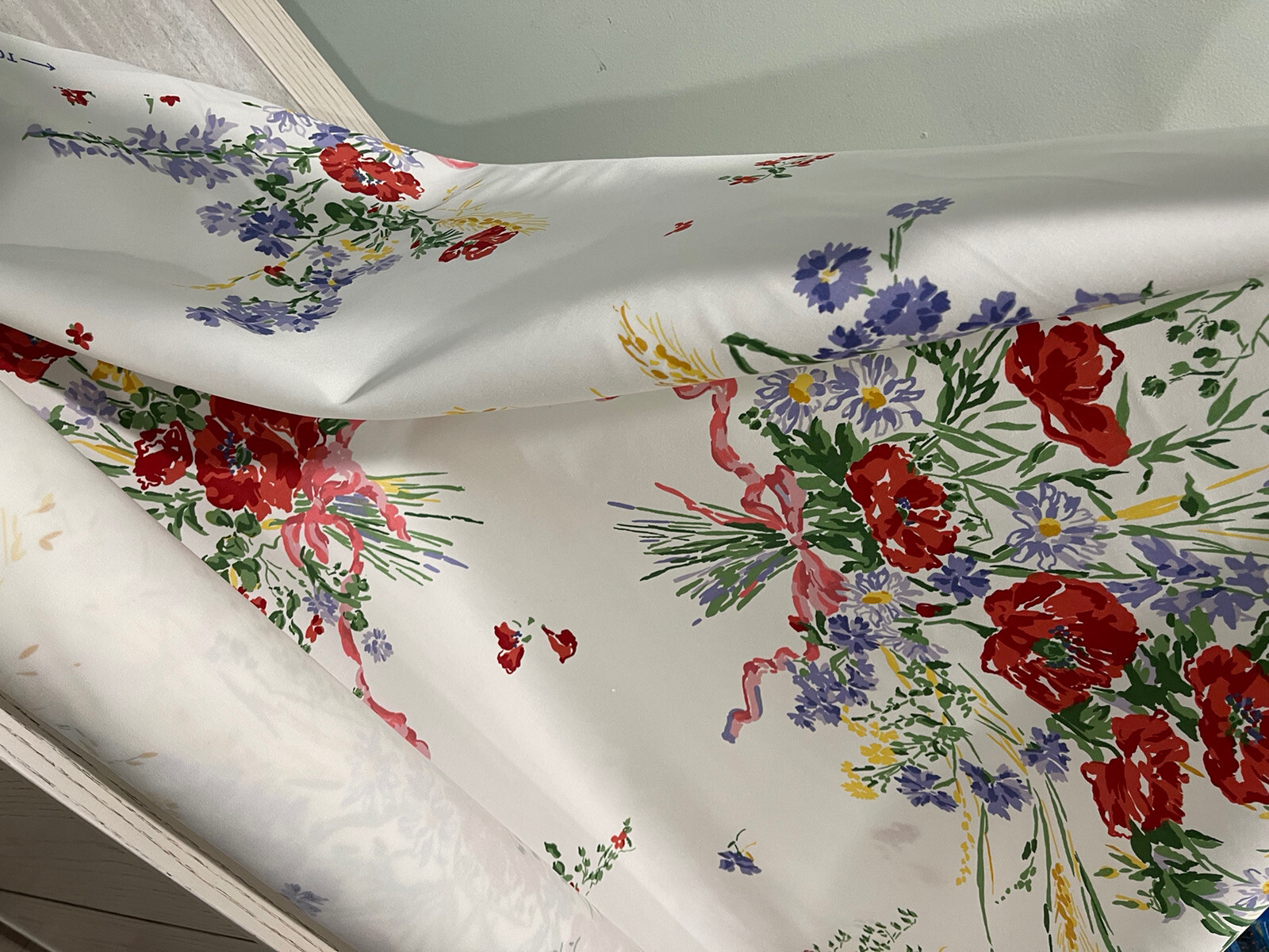 D. Porthault 100% Cotton Print 54” Fabric Projects Sateen Finish By Yard